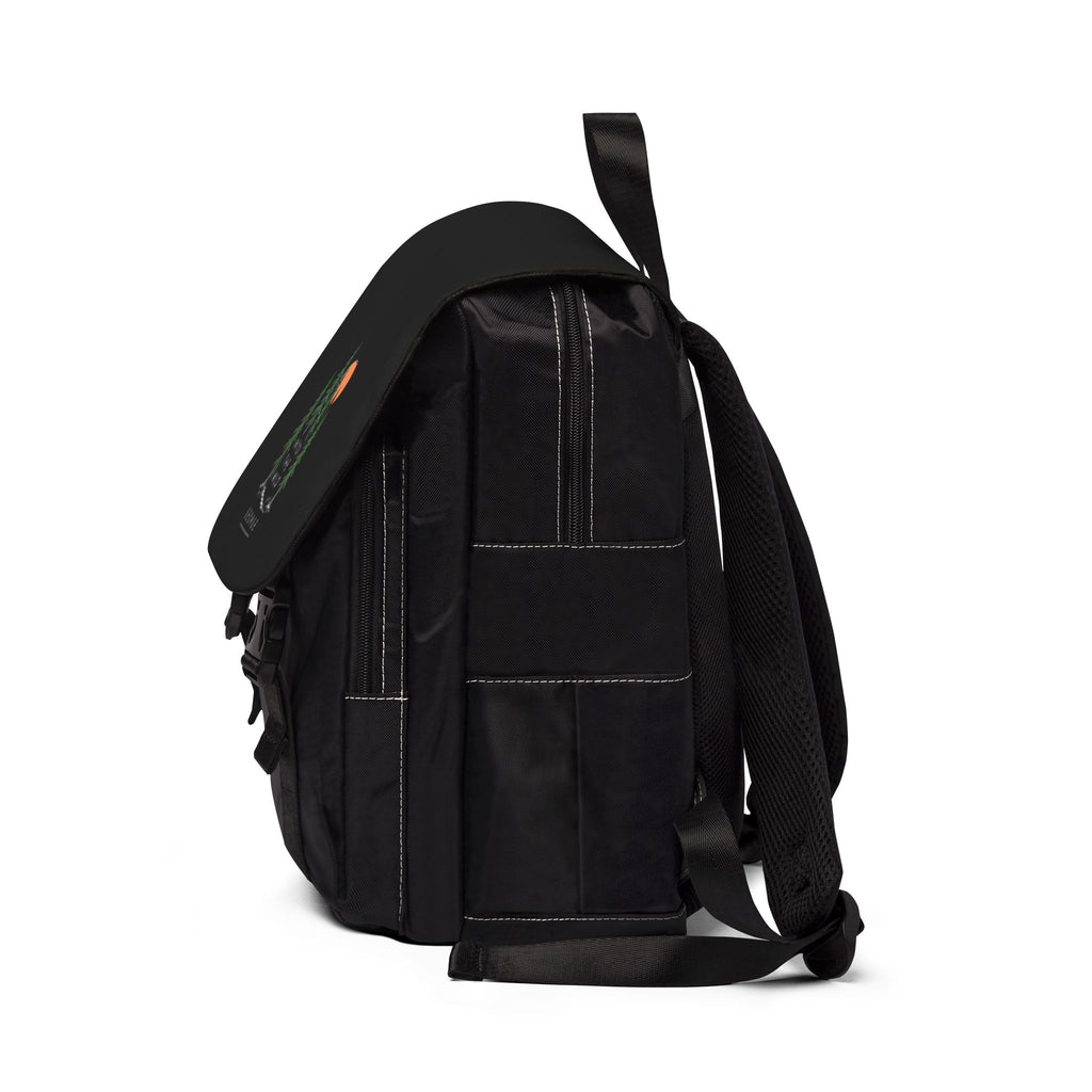 Into The Wild Camping Daypack — All-Black Canvas Outdoor Backpack