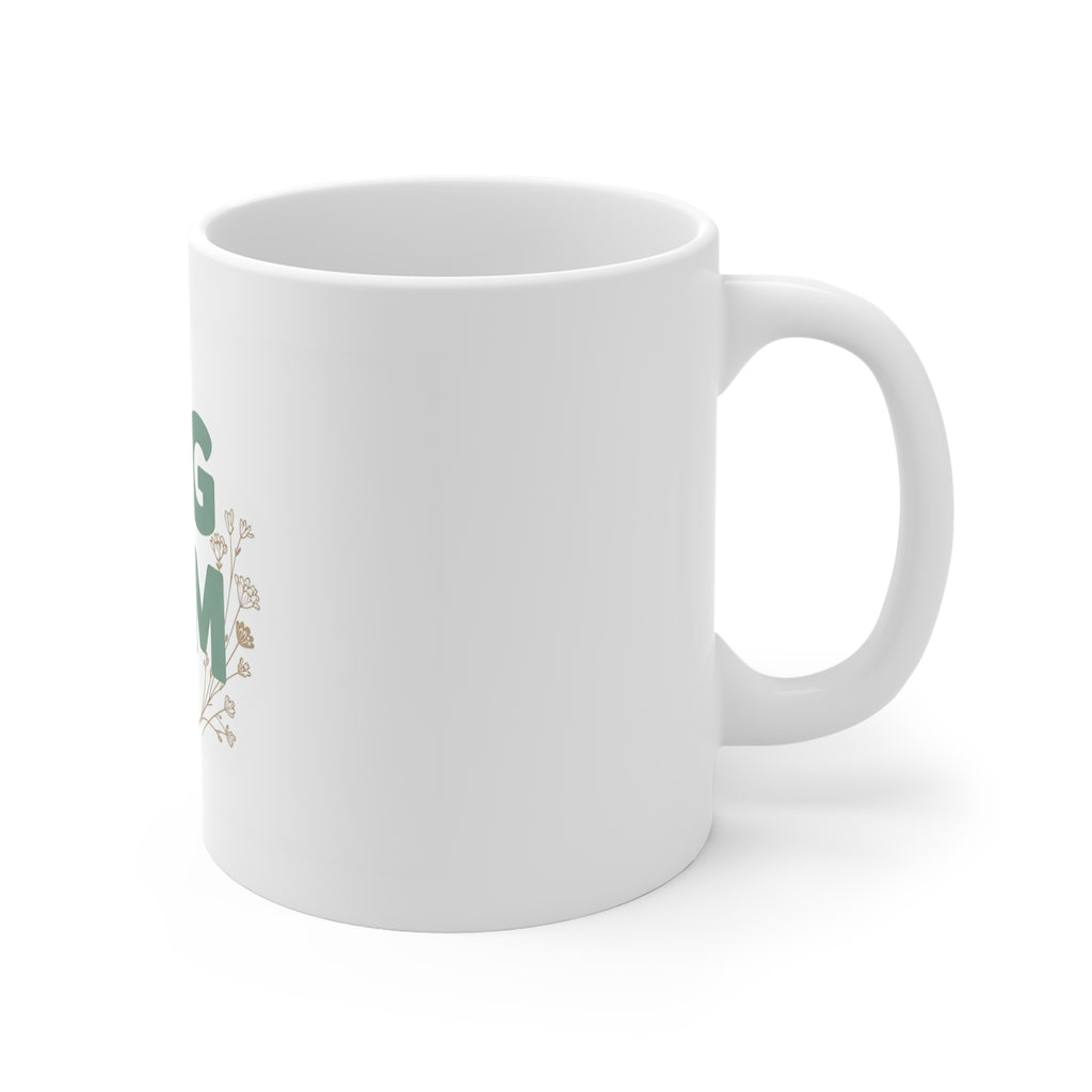 Personalised Dog Mum Mug — Custom Name Floral Coffee Cup Gift