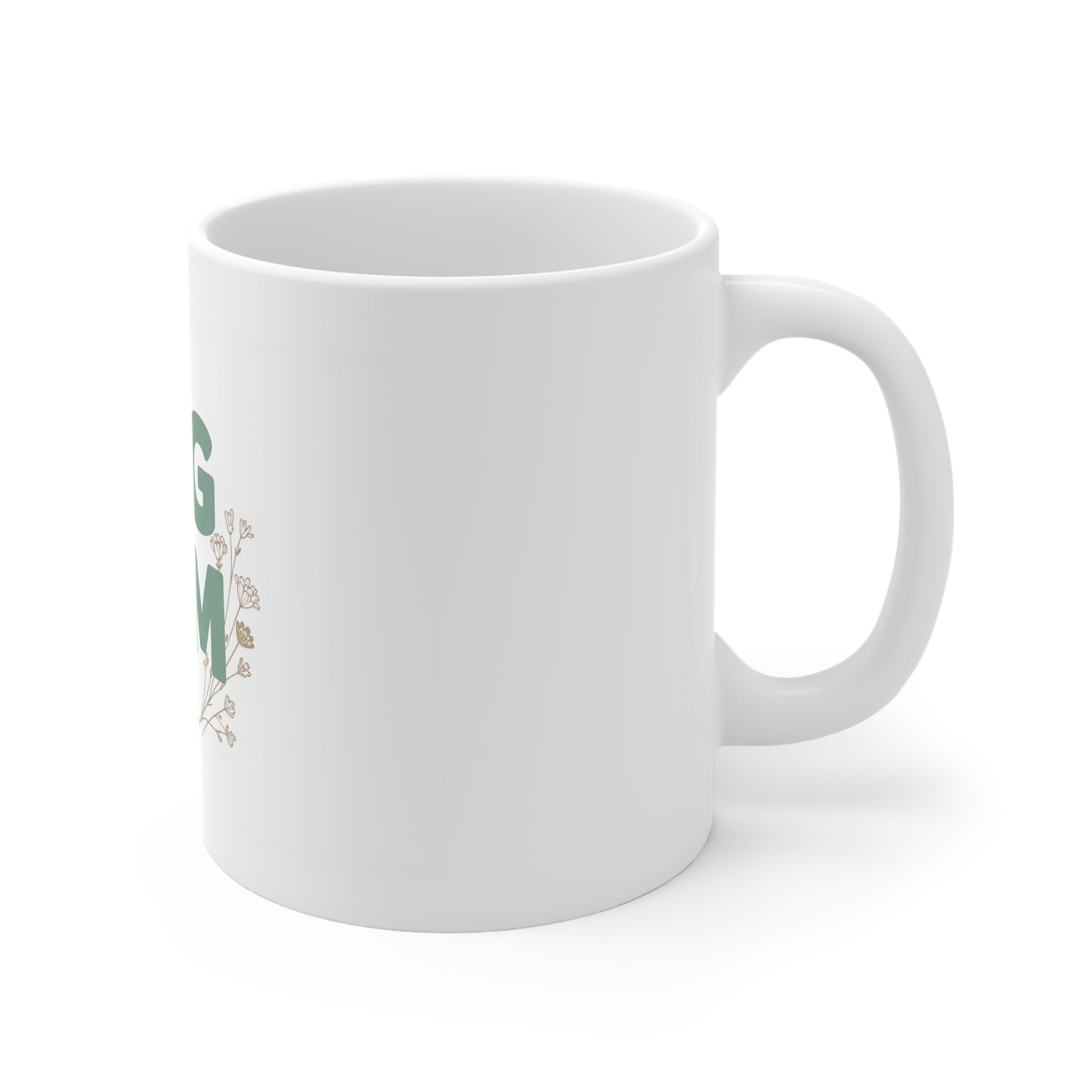 Personalised Dog Mum Mug — Custom Name Floral Coffee Cup Gift