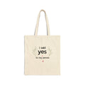 I Said Yes Tote Bag | Engagement Gift for Bride to Be | Eco Canvas Tote UK