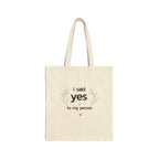 I Said Yes Tote Bag | Engagement Gift for Bride to Be | Eco Canvas Tote UK