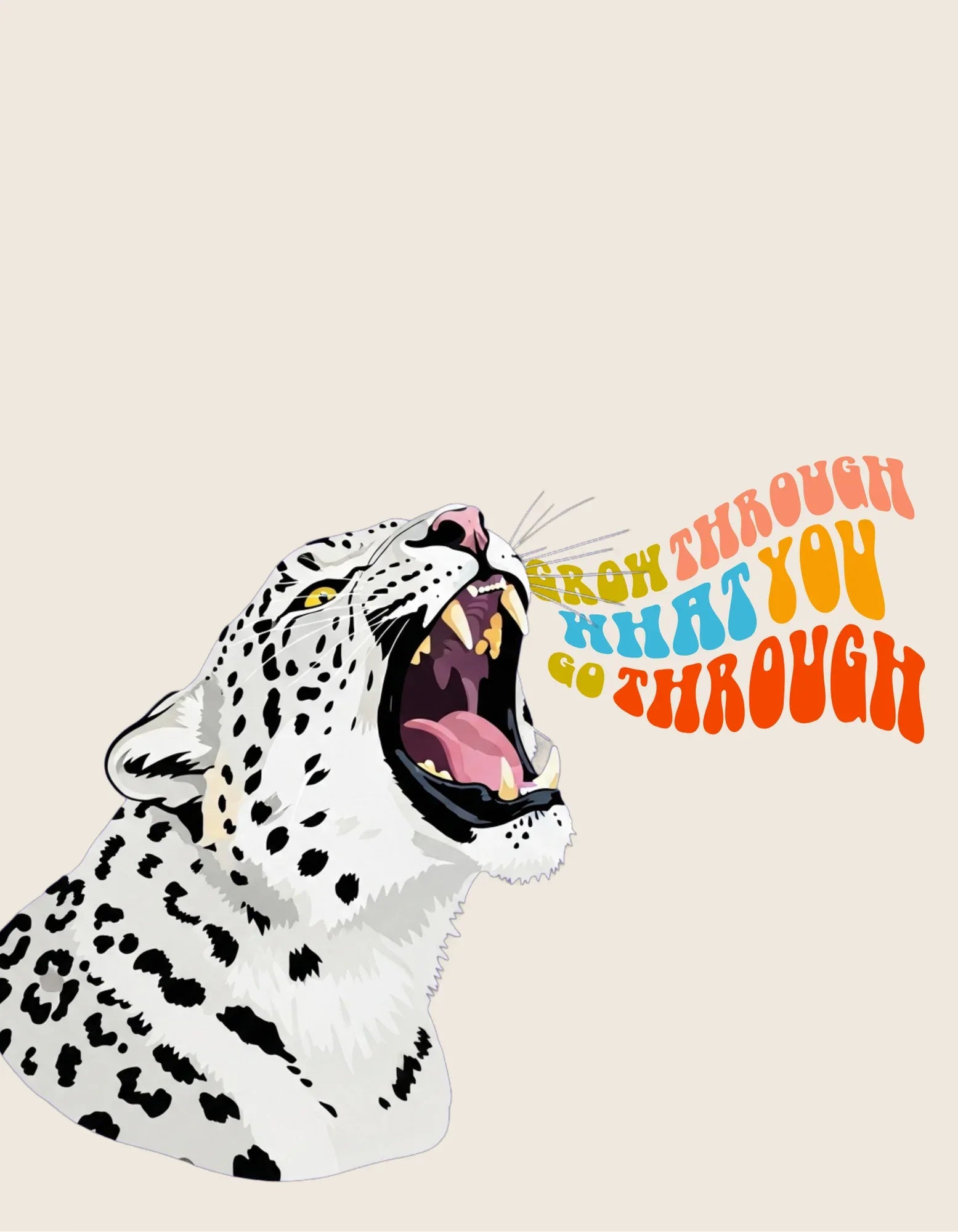Grow Through What You Go Through Sweatshirt – Tiger, Leopard or Crocodile Design - Alley Crafters