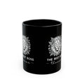 Black Best Boss mug with lion graphic and 'THE BEST BOSS' text on side