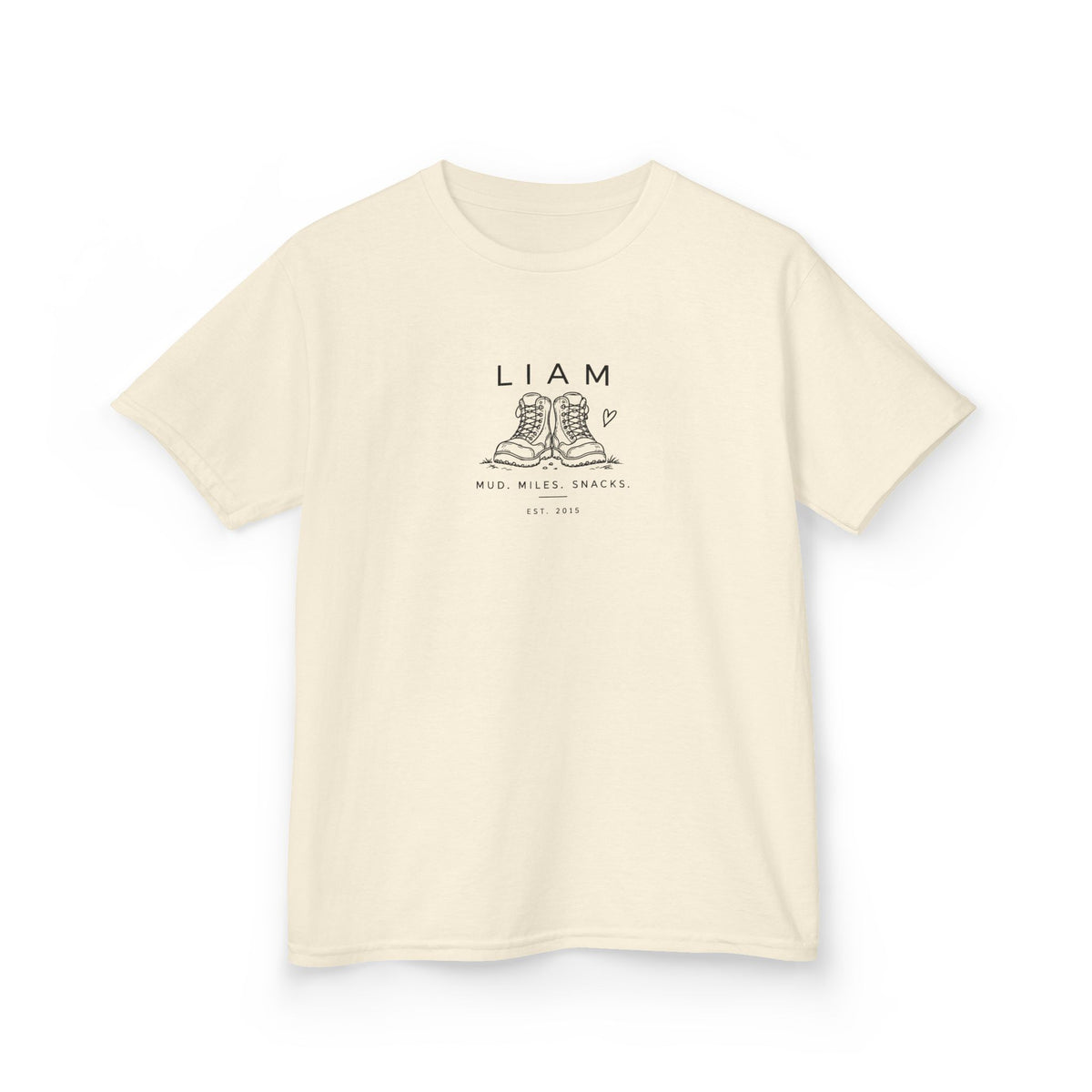 Personalised Hiking Boots Kids T-Shirt | Children's Graphic Tee with Name