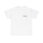 White Mama T-shirt with small 'mama' logo on chest, crew neck, short sleeves