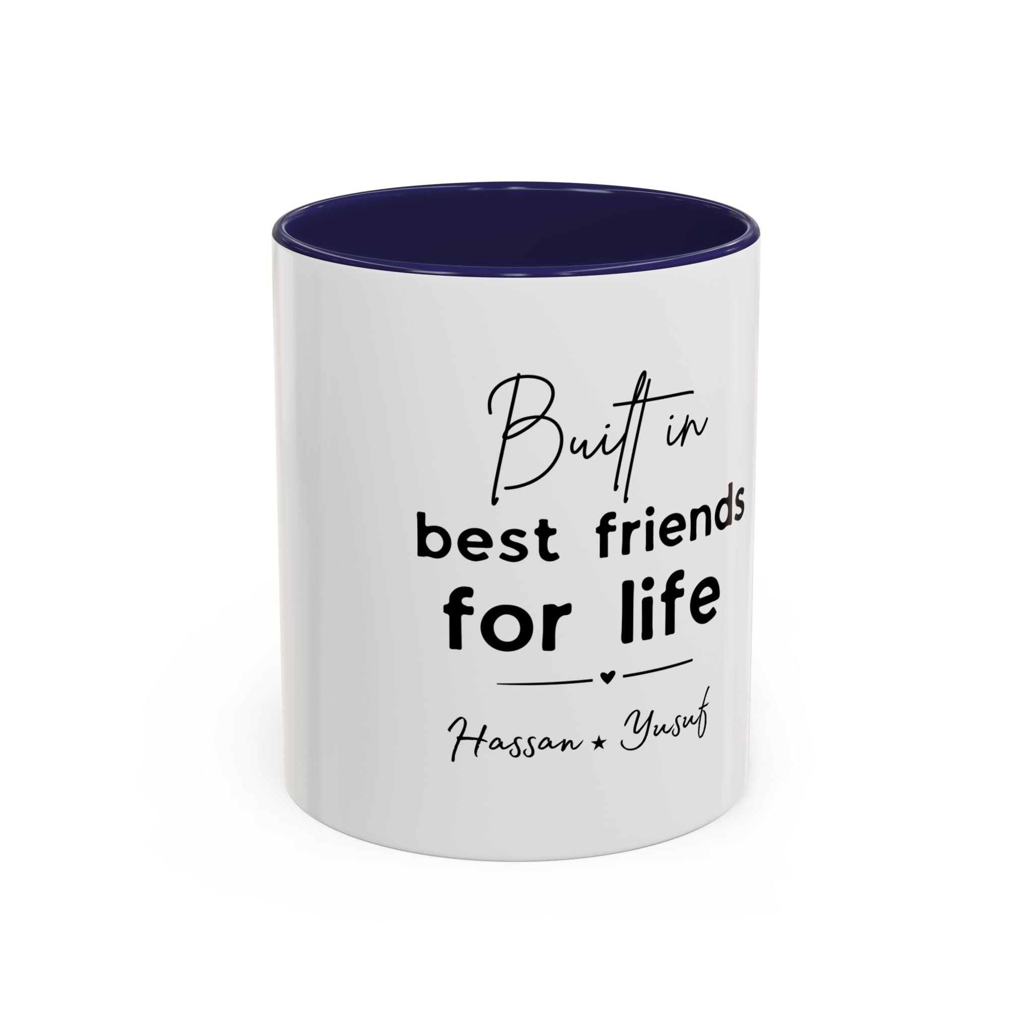 Personalised Best Friends for Life Mug | Custom Name Accent Coffee Mug