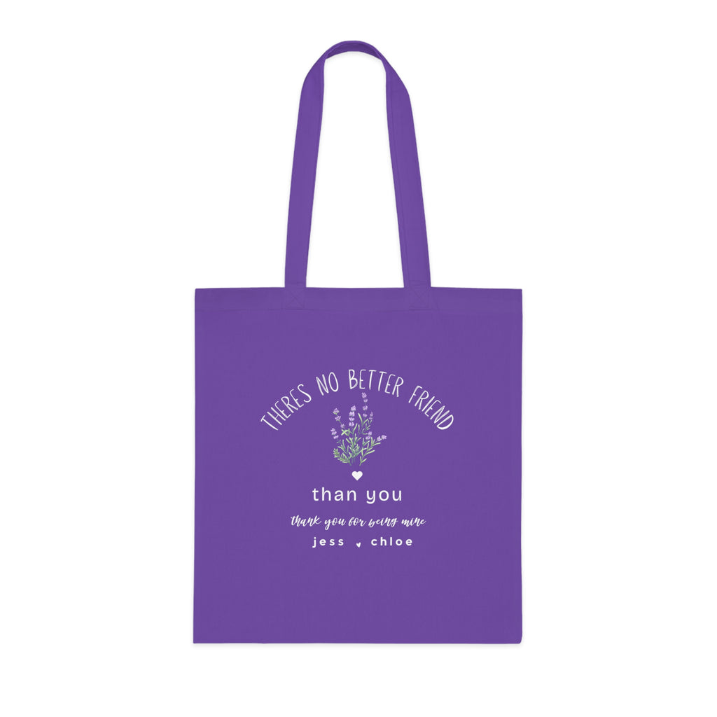 Personalised 'There's No Better Friend' Lavender Tote Bag | Custom Gift for Her