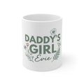 Personalised Daddy's Girl Mug — Floral Name Coffee Cup Gift for Dad
