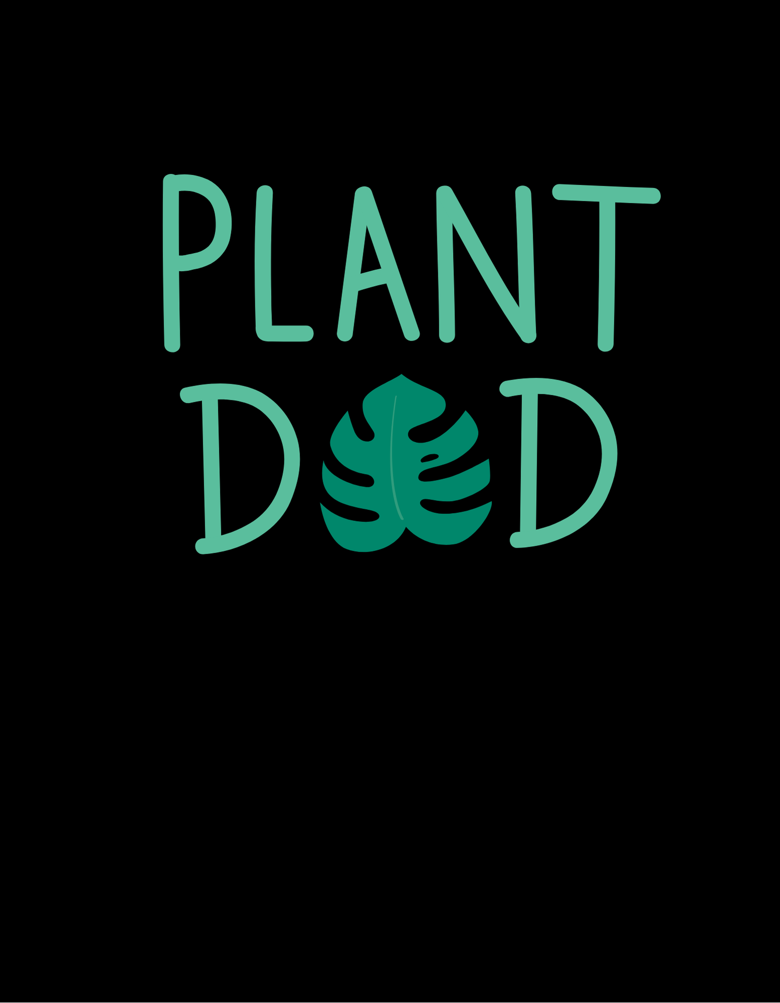 Black crewneck sweatshirt with “PLANT DED” plant graphic on front
