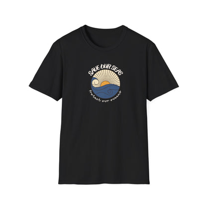 Save Our Seas T-Shirt | Retro Wave Ocean Conservation Tee UK
