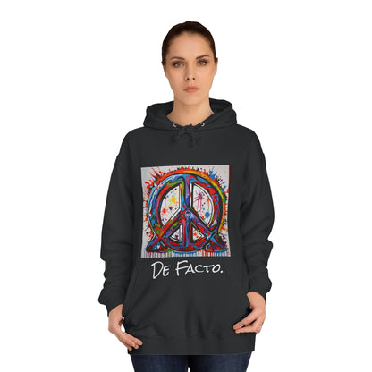 De Facto,  Hand Painted Peace Sign-  Hoodie