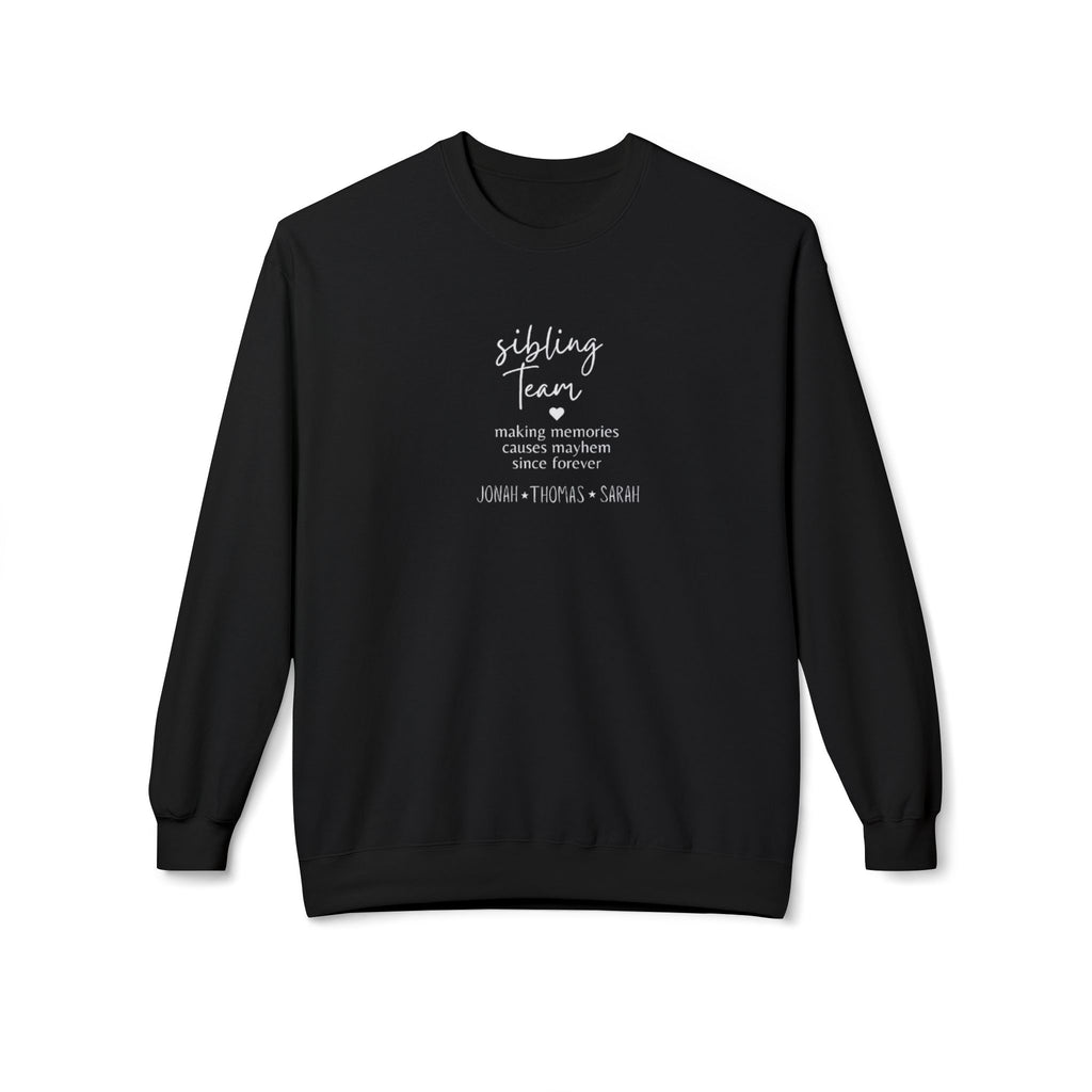 Sibling Farm Crewneck Sweatshirt — Minimal Cozy Family Quote Pullover