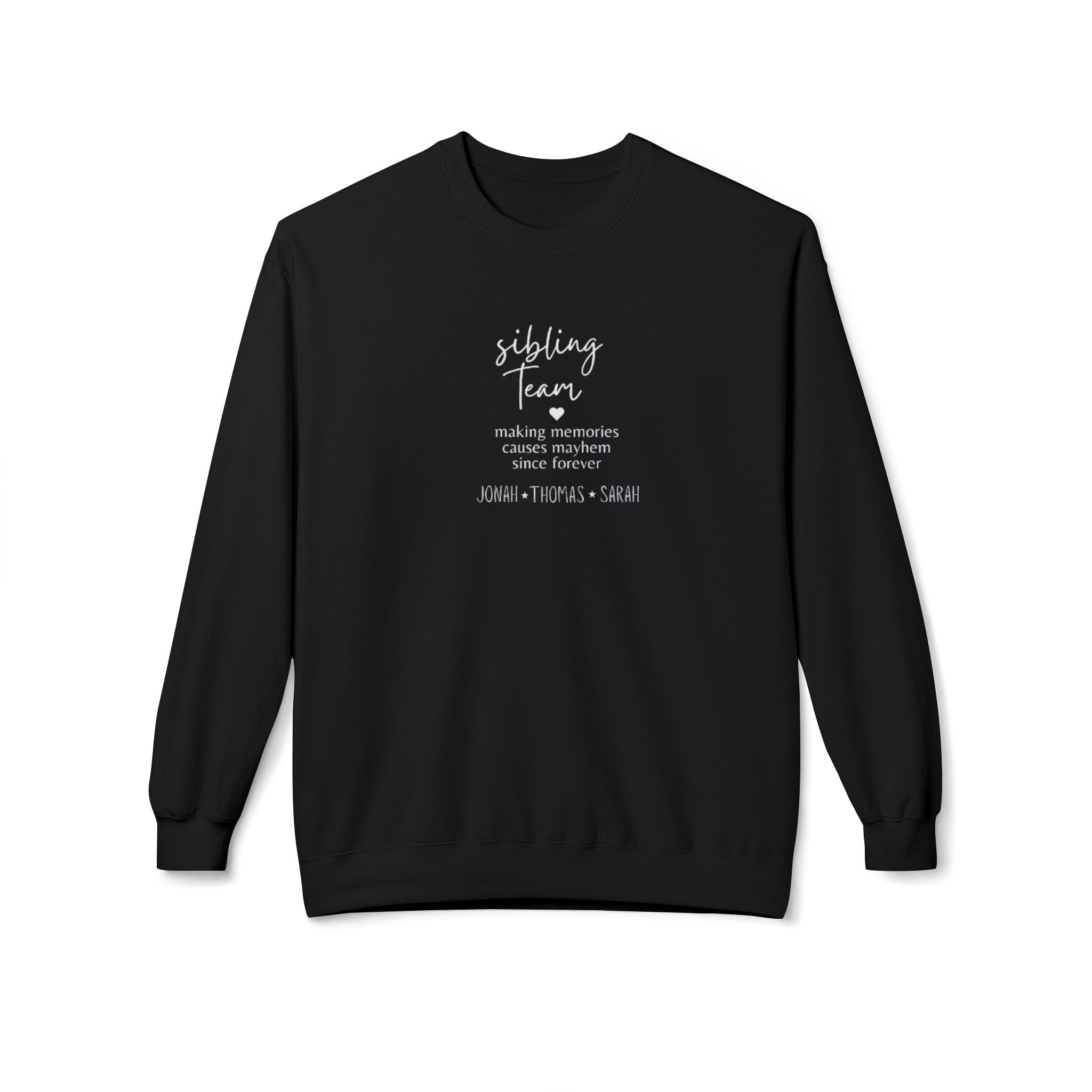 Sibling Farm Crewneck Sweatshirt — Minimal Cozy Family Quote Pullover