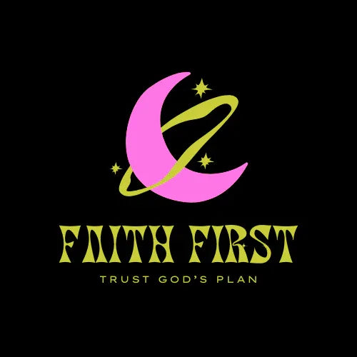 Hoodie logo graphic with crescent icon and Faith First text