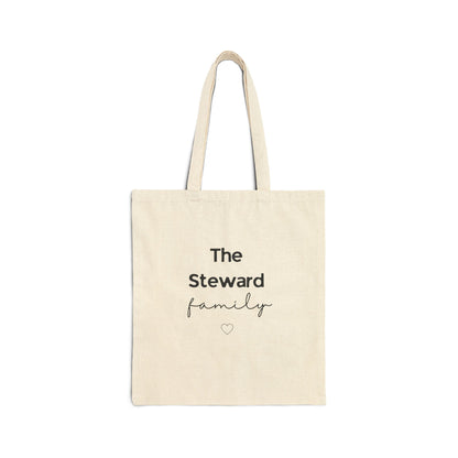 Personalised Family Name Canvas Tote Bag — Custom Family Gift | Reusable Shopper UK