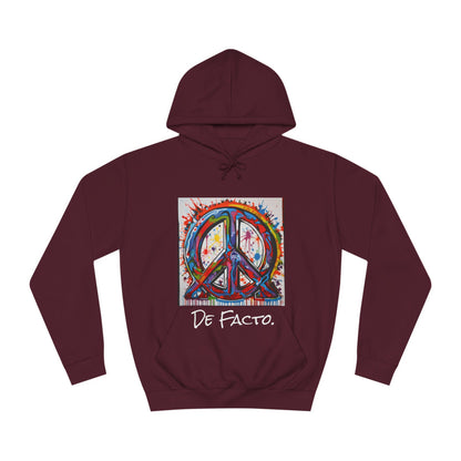 De Facto,  Hand Painted Peace Sign-  Hoodie