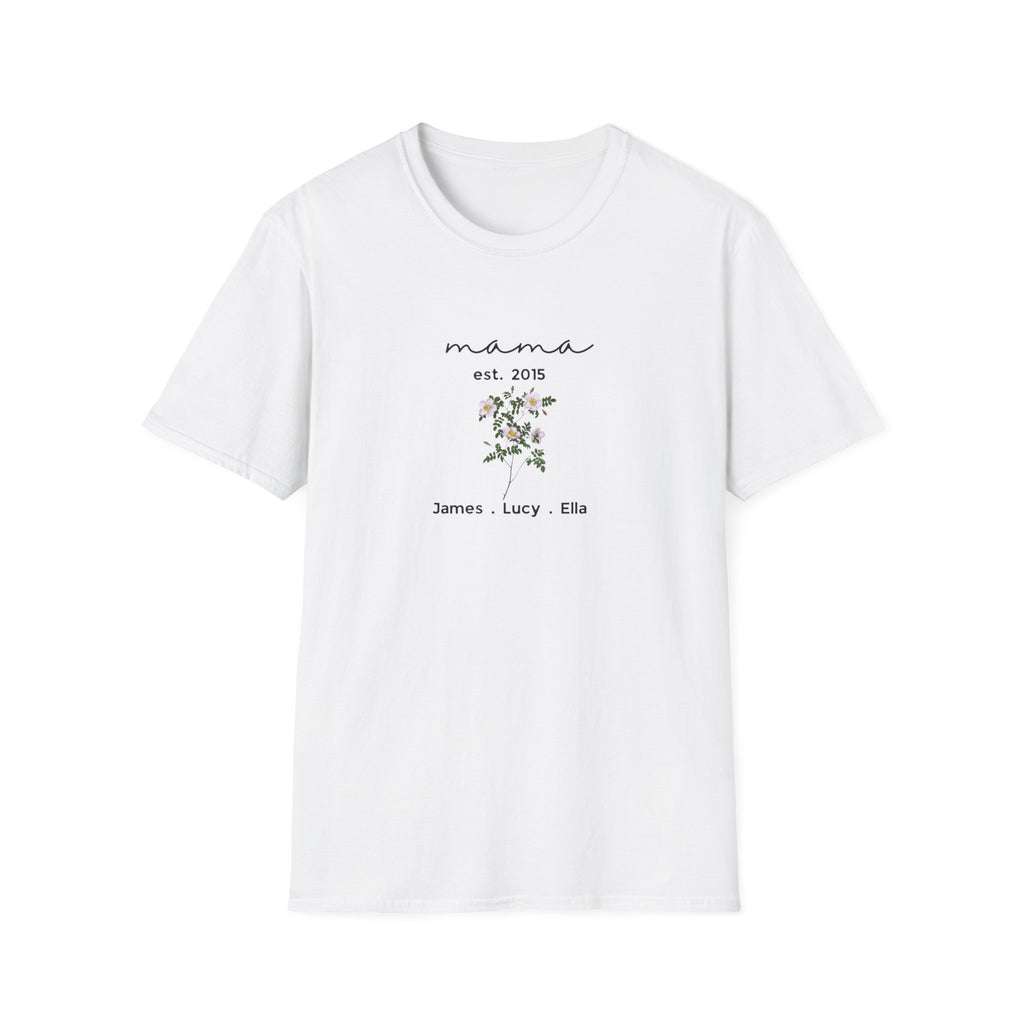 Mama Est. 2015 Floral T-Shirt | Personalised Mother's Day Gift