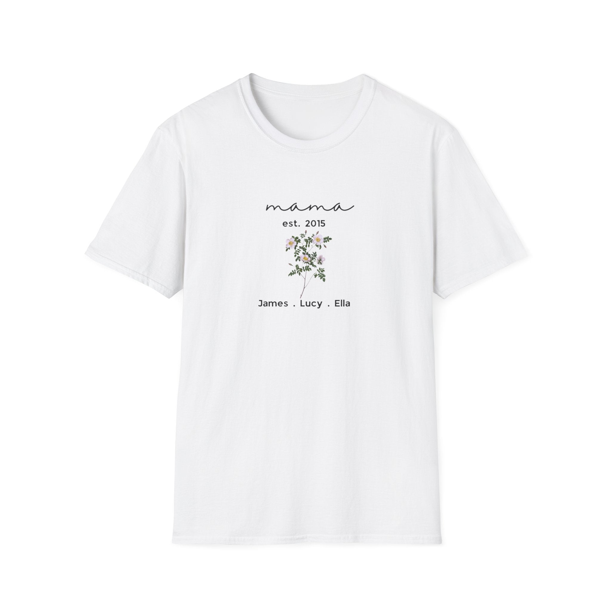 Mama Est. 2015 Floral T-Shirt | Personalised Mother's Day Gift