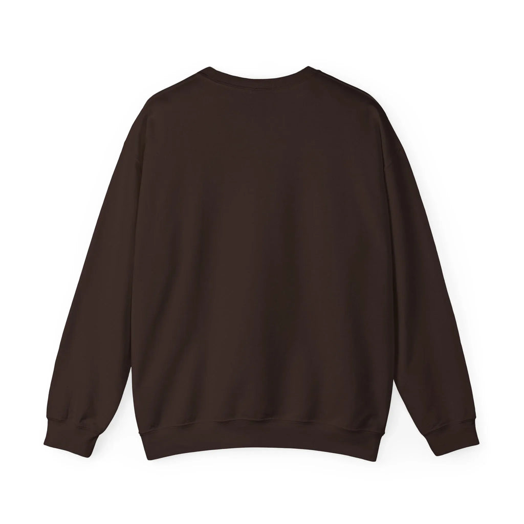 Dark brown sweatshirt with crew neck and front graphic text: "I GOT GIFTED THIS".
