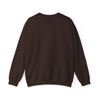 Dark brown sweatshirt with crew neck and front graphic text: "I GOT GIFTED THIS".