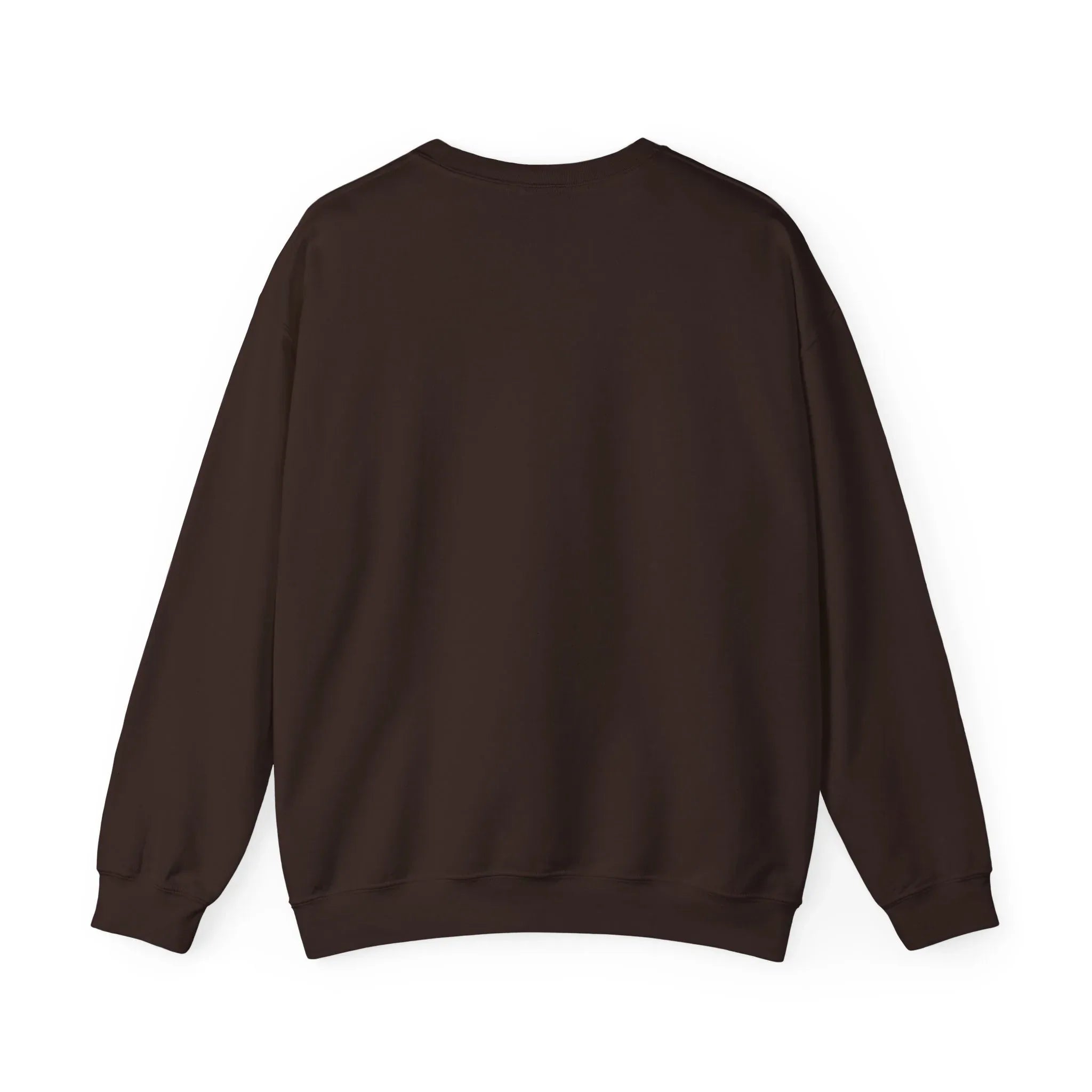 Dark brown sweatshirt with crew neck and front graphic text: "I GOT GIFTED THIS".