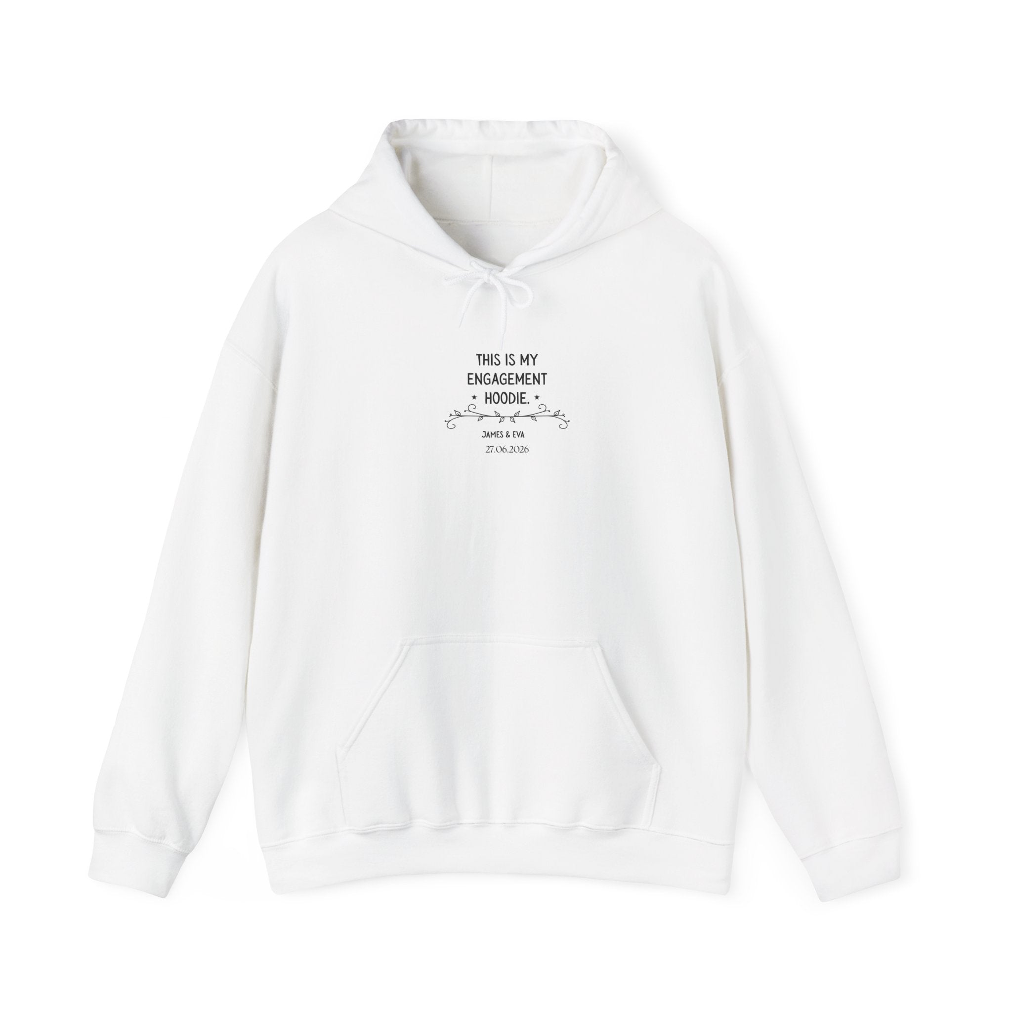Personalised 'This Is My Engagement Hoodie' | Custom Names & Date | Couples Gift