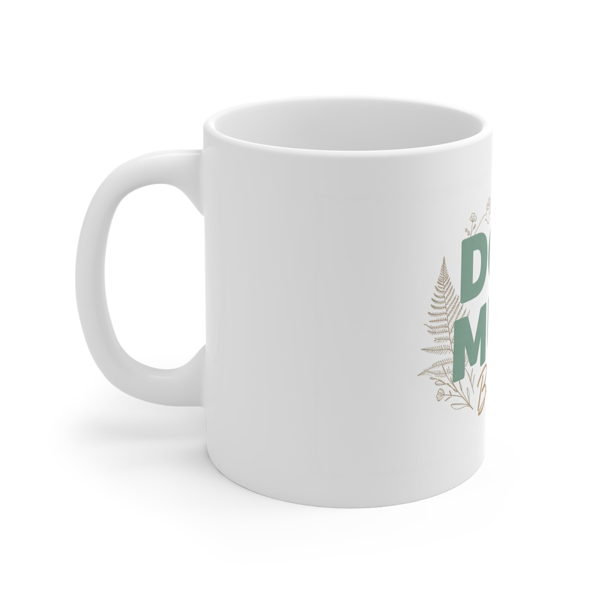 Personalised Dog Mum Mug — Custom Name Floral Coffee Cup Gift