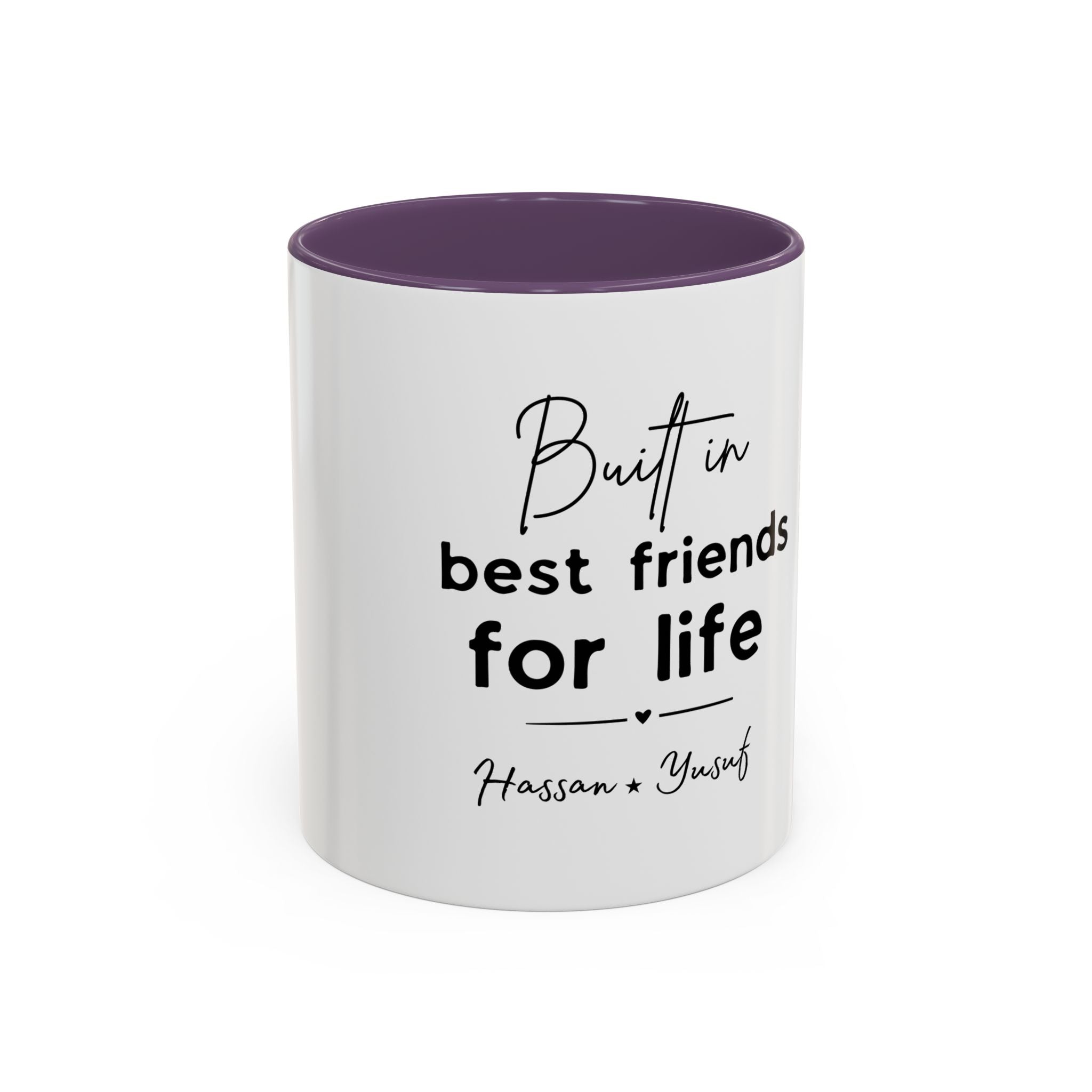 Personalised Best Friends for Life Mug | Custom Name Accent Coffee Mug