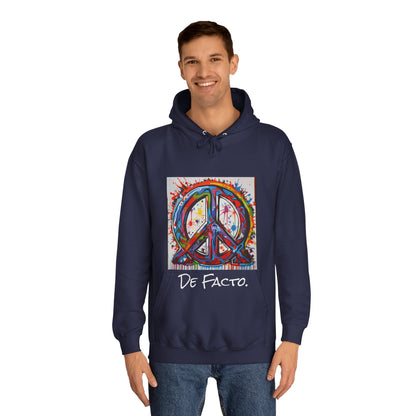 De Facto,  Hand Painted Peace Sign-  Hoodie