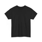 Unisex heavy cotton t-shirt, dark charcoal crew neck short-sleeve