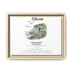 Personalised Coastal Name Art Framed Canvas Print with Quote - AlleyCrafters
