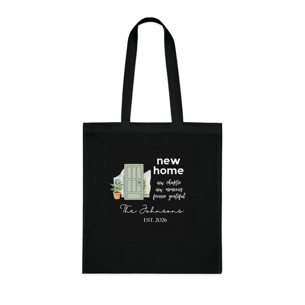 Personalised New Home Tote Bag | Door & Plant Design | Housewarming Gift