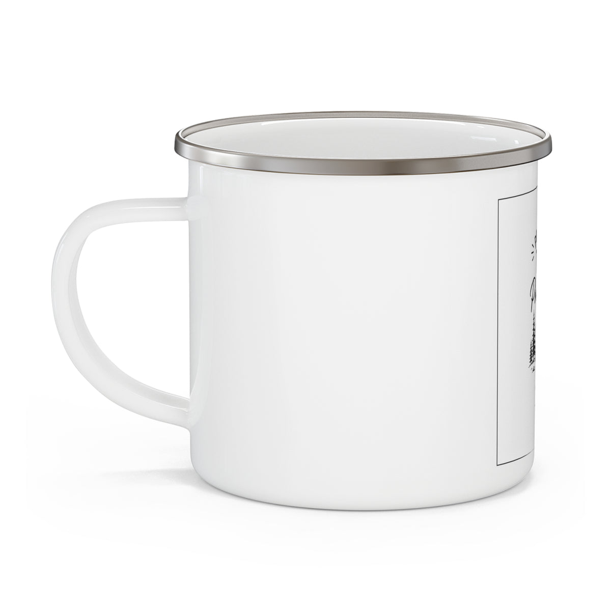 Enamel Camping Mug — Powered by Tea & Pretty Views