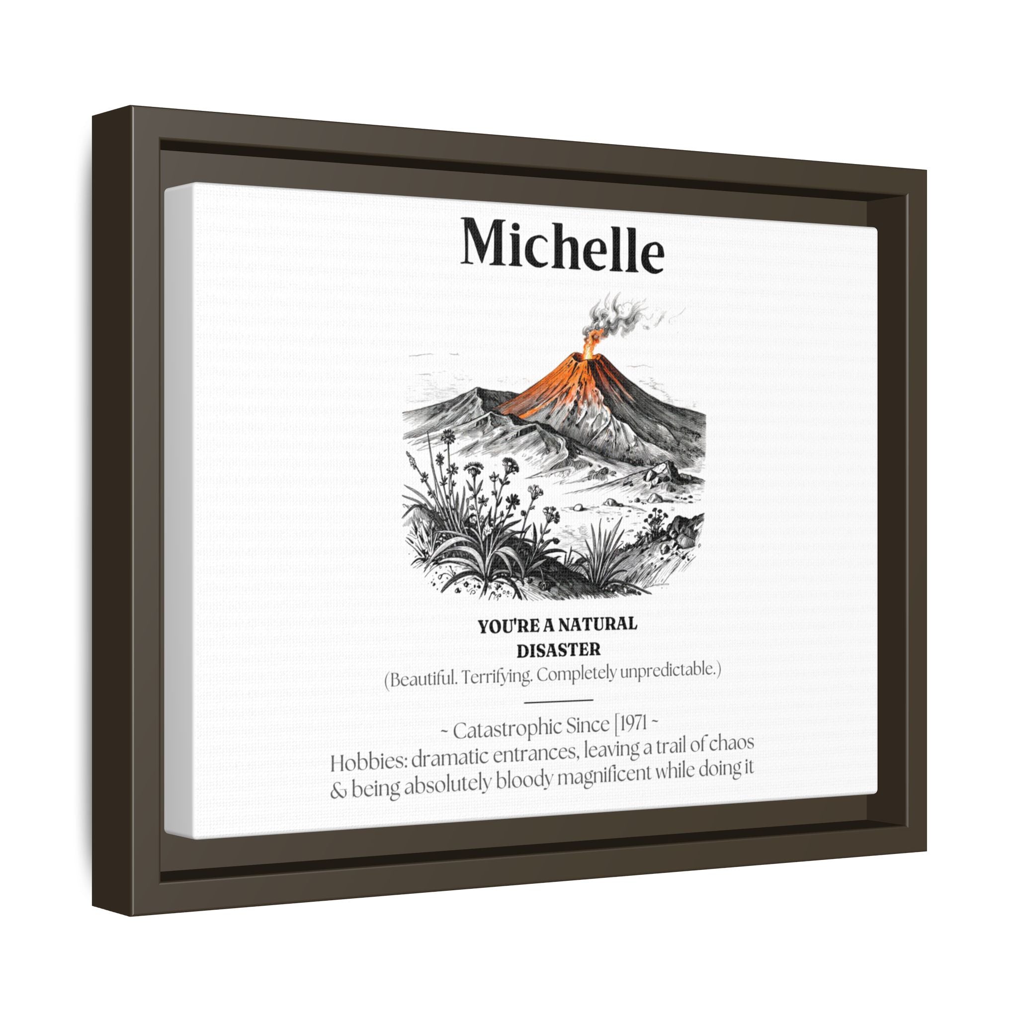 Personalised Matte Canvas Print — Funny Name Definition Framed Wall Art - AlleyCrafters