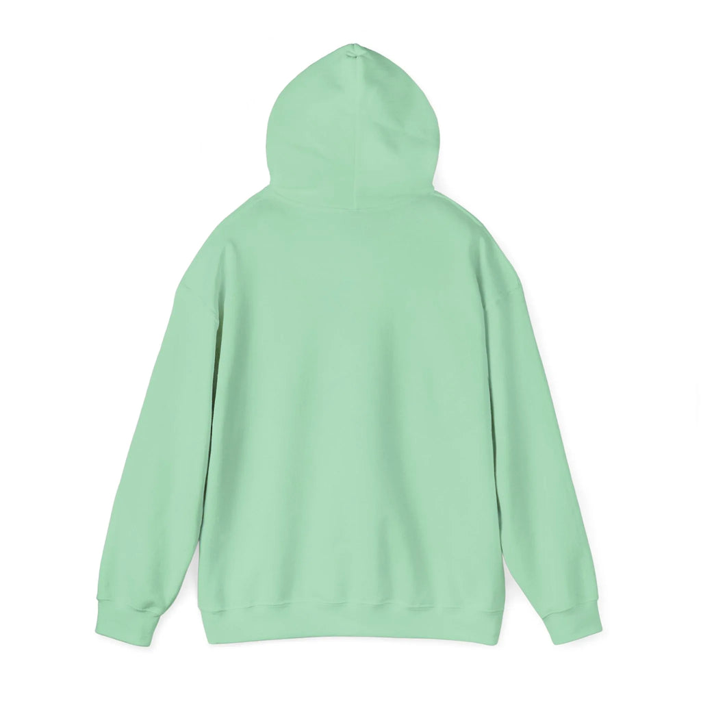 Mint green unisex yoga hoodie with hood and long sleeves