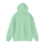 Mint green unisex yoga hoodie with hood and long sleeves