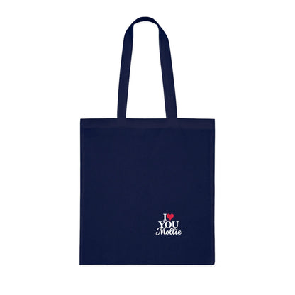 Personalised 'I Love You' Tote Bag | Custom Name Cotton Gift Tote - Alley Crafters