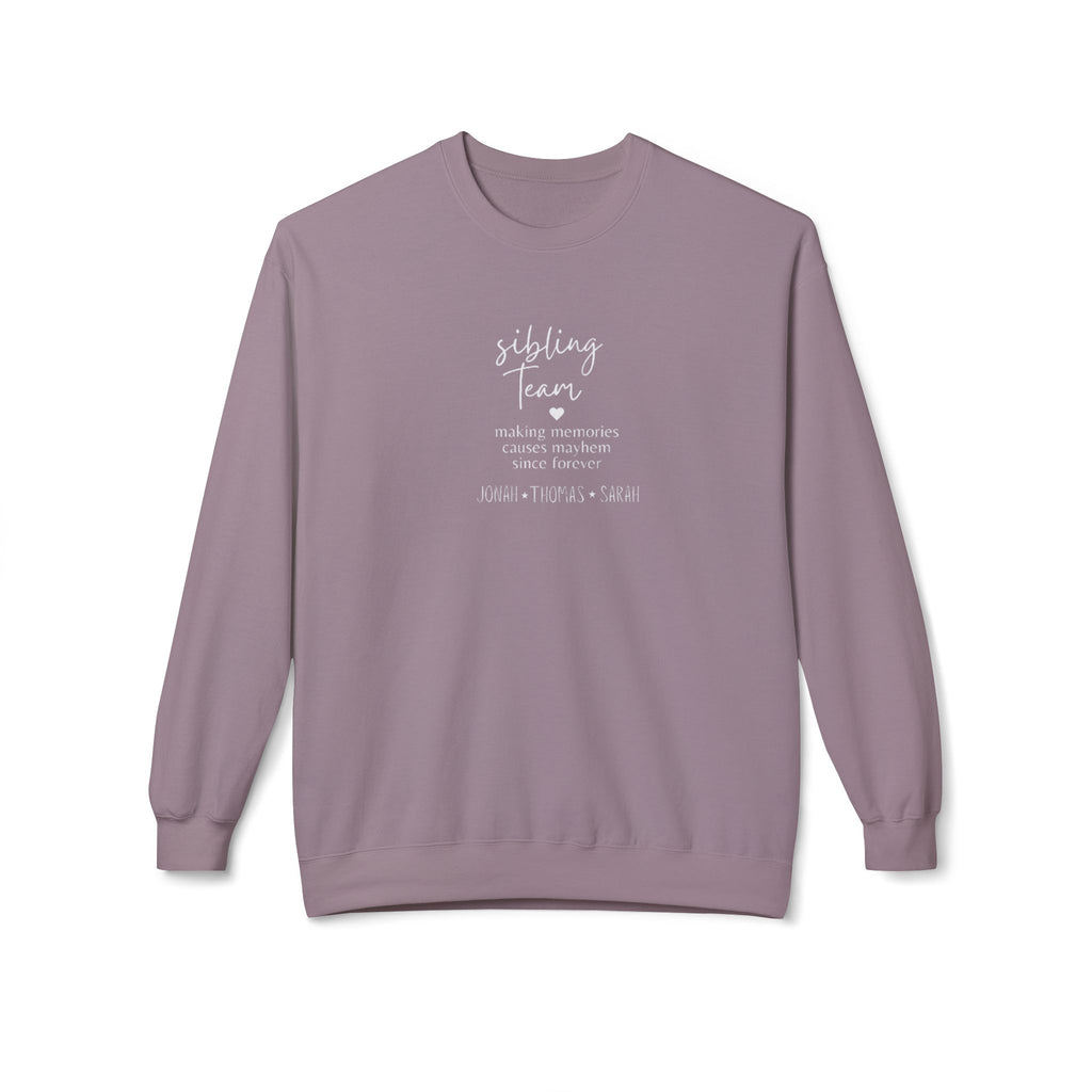 Sibling Farm Crewneck Sweatshirt — Minimal Cozy Family Quote Pullover