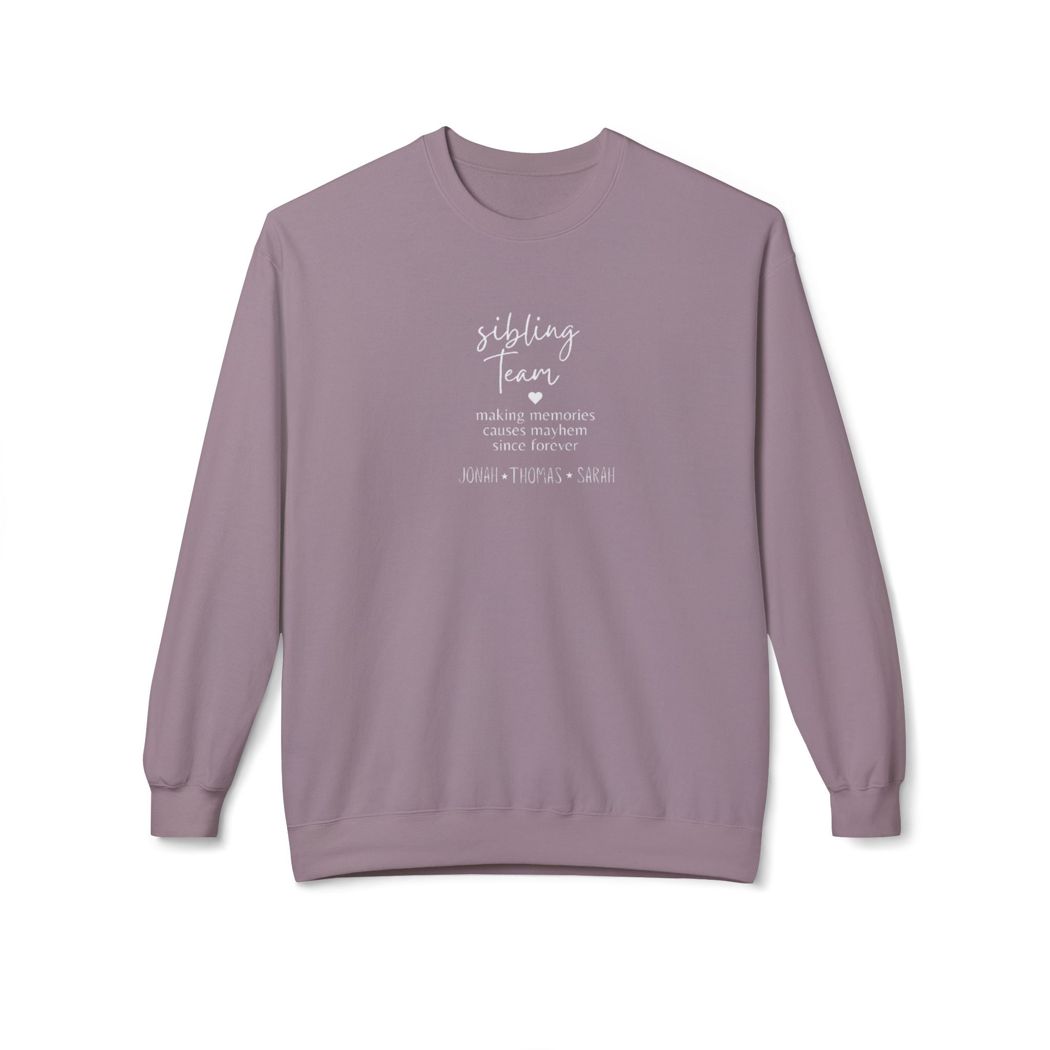 Sibling Farm Crewneck Sweatshirt — Minimal Cozy Family Quote Pullover