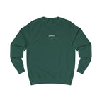 Bottle green sweatshirt with small chest logo and heart emblem