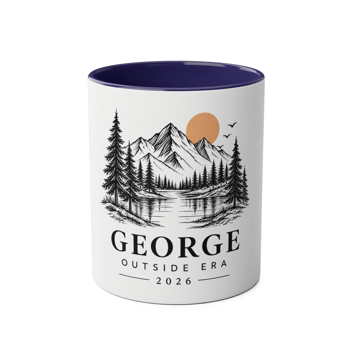 Personalised Mountain Mug | Custom Name Gift for Hikers