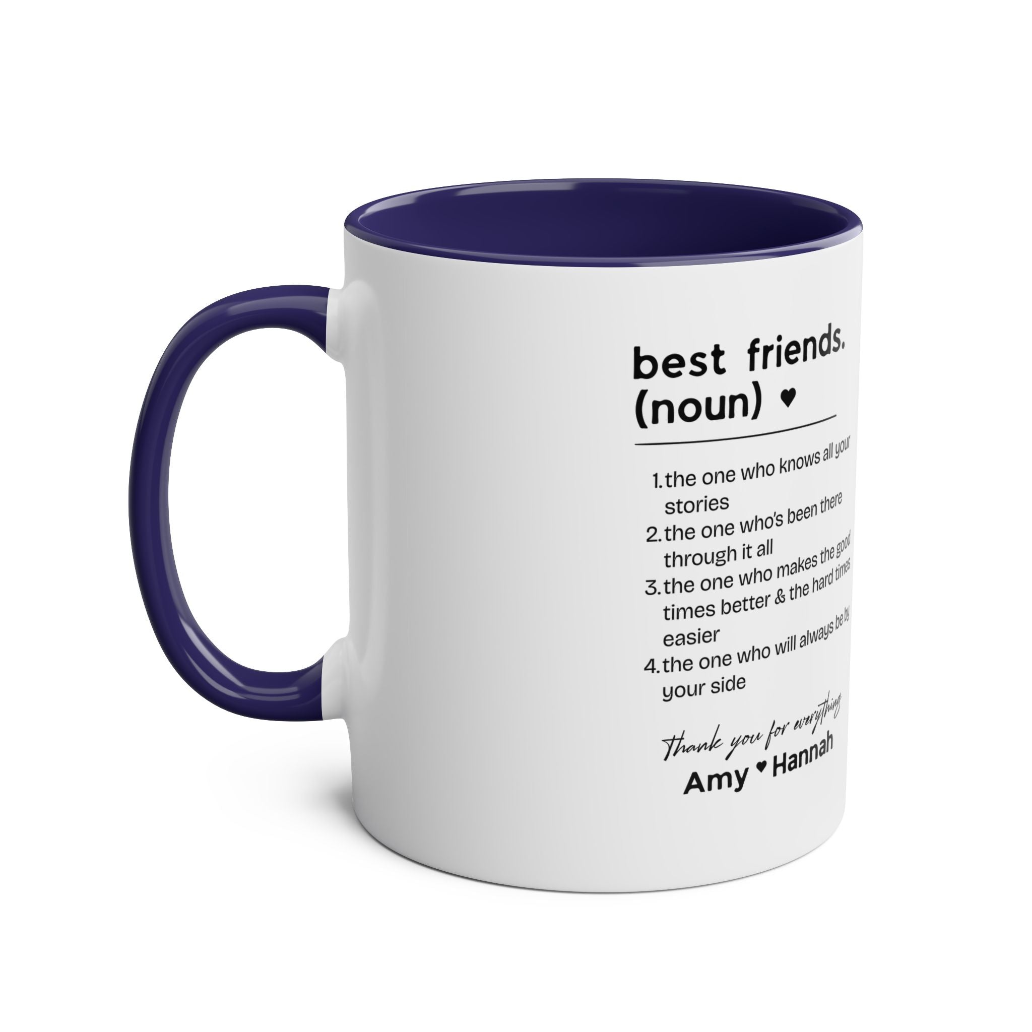 Best Friends Definition Coffee Mug — Personalized Friendship Gift (11oz Two-Tone)