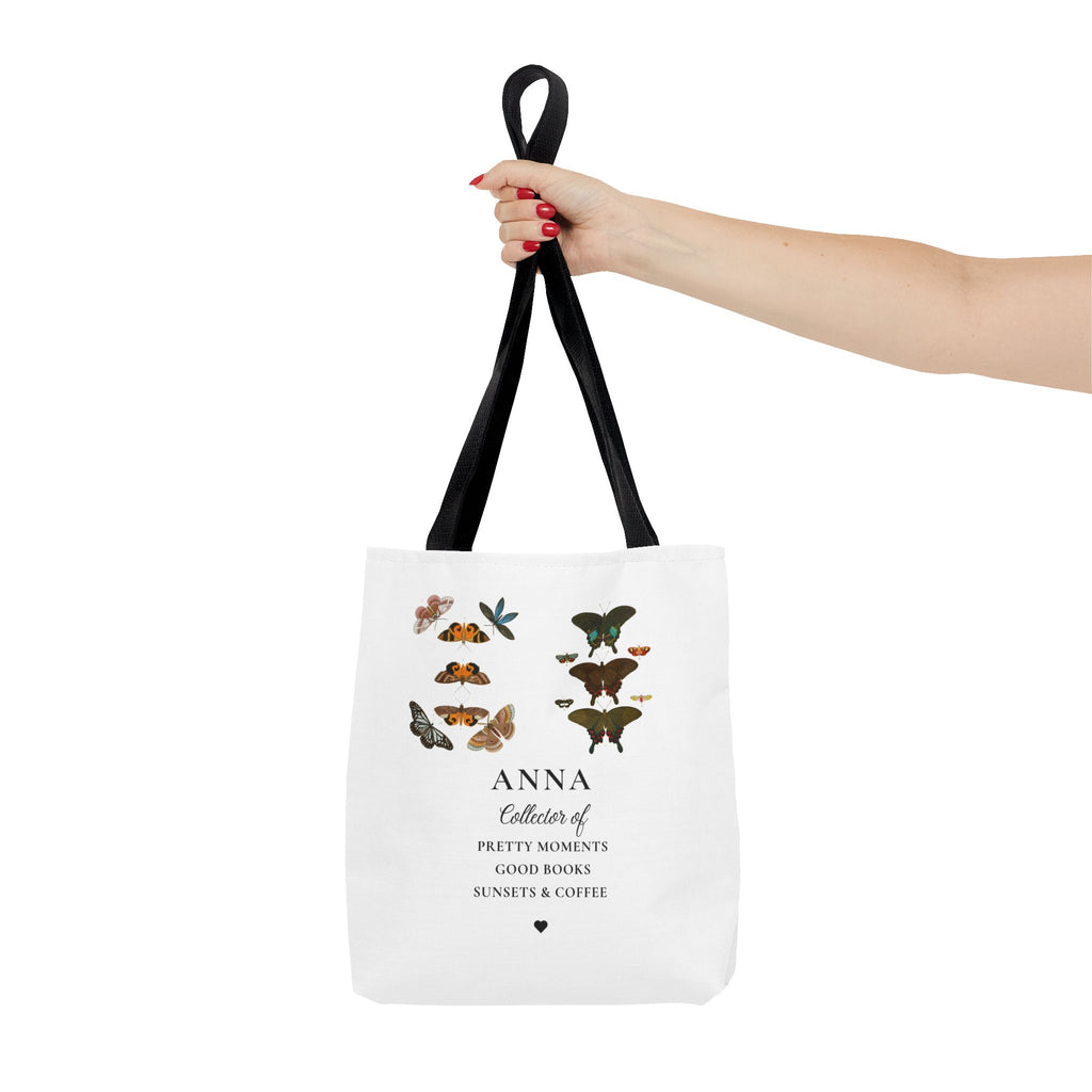 Personalised Butterfly Tote Bag — Custom Name & Collector Of Phrase Gift