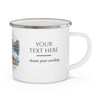 Personalised Lake District Enamel Camping Mug, 12oz