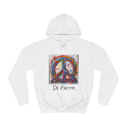 De Facto,  Hand Painted Peace Sign-  Hoodie