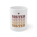 Personalised Stacked Text Mug | Custom Name Retro Font | Vintage Heart Gift - AlleyCrafters