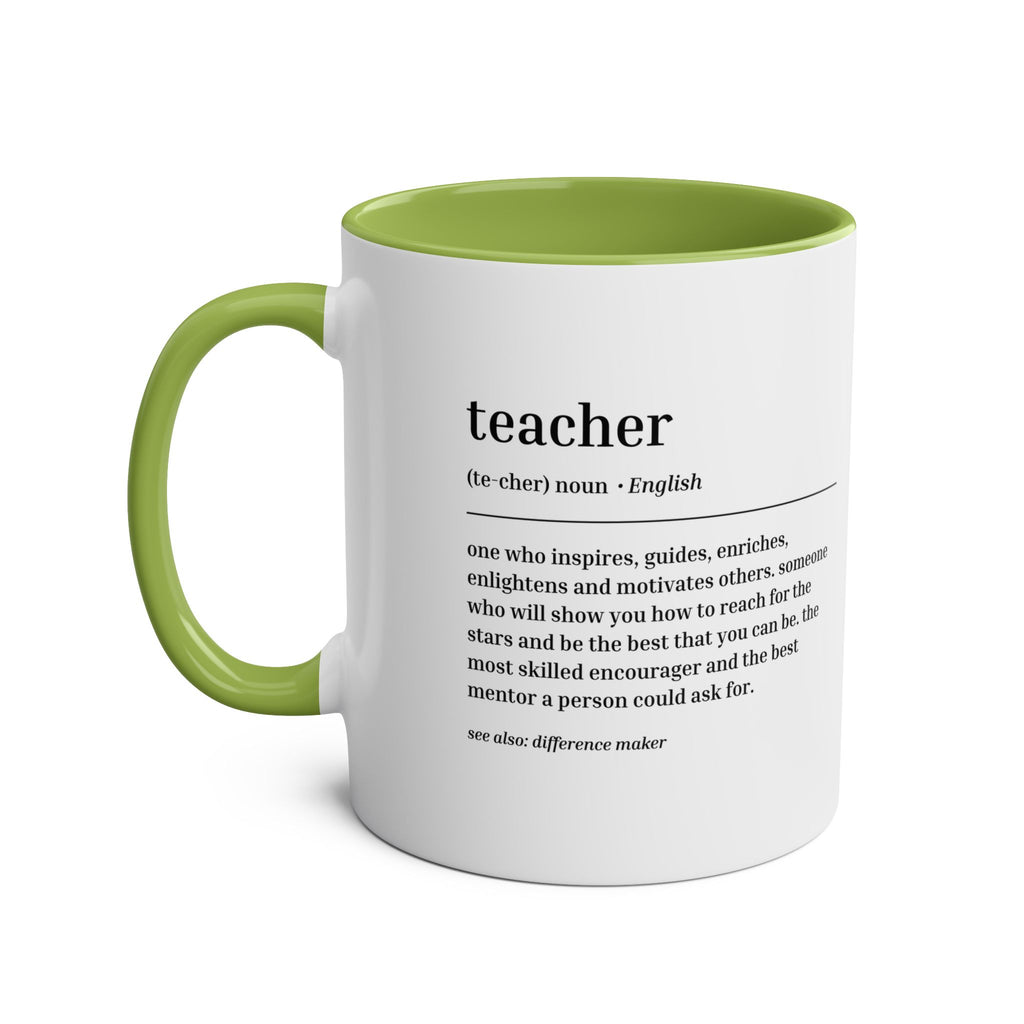 Teacher Definition Mug – Two-Tone Thank You Teacher Gift - #AlleyCrafters