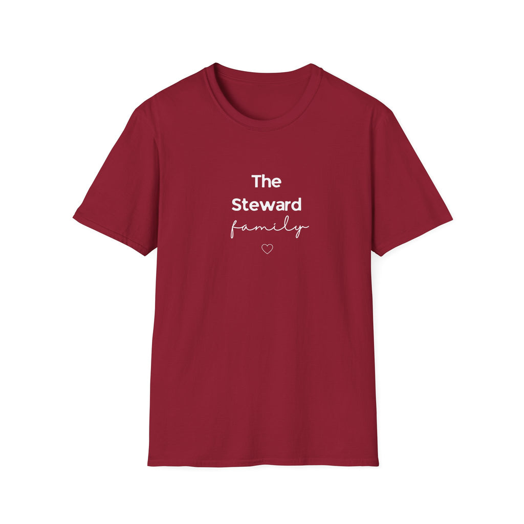 Family T-Shirt | Personalised Script Tee | Custom Last Name Gift