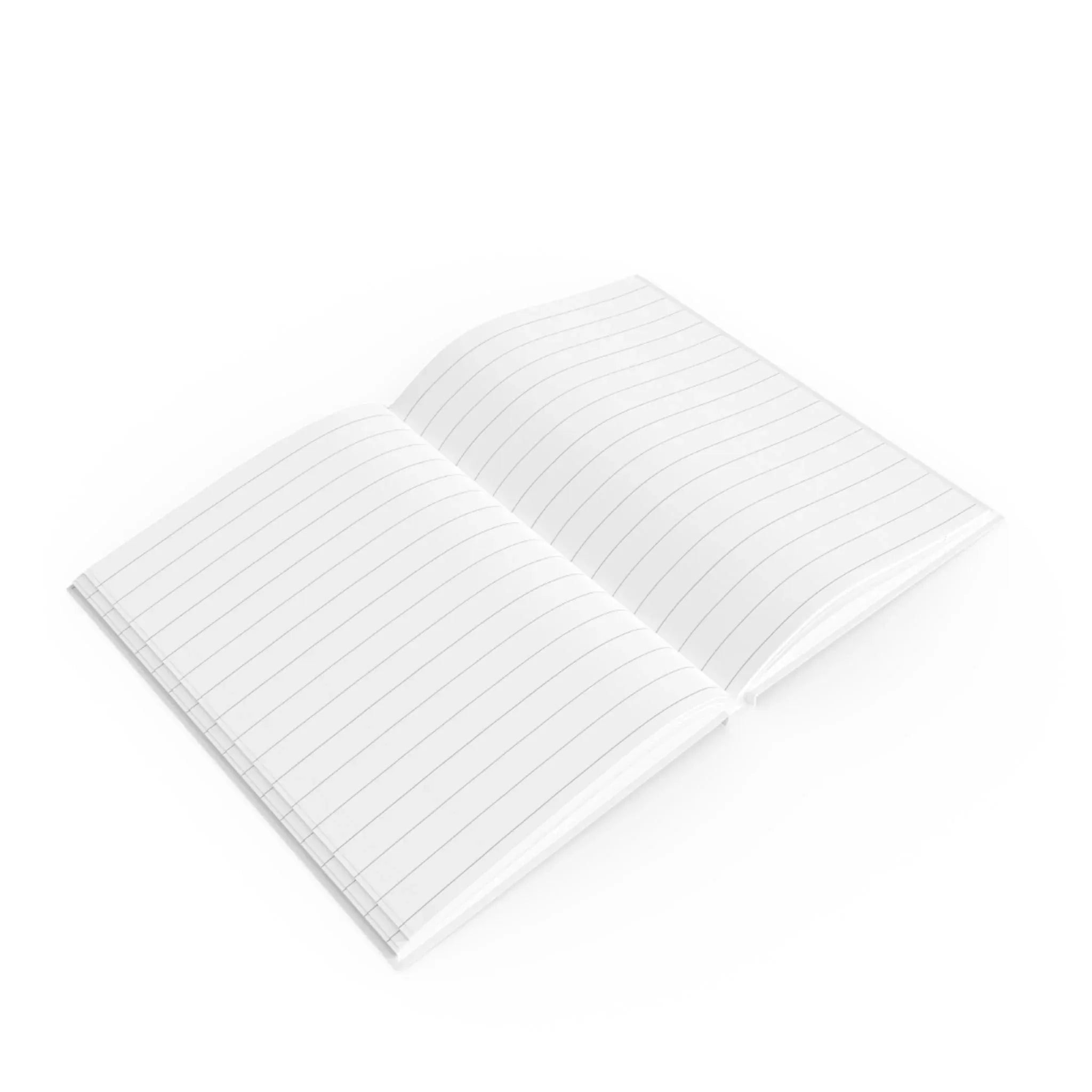 Superhero journal opened to lined pages
