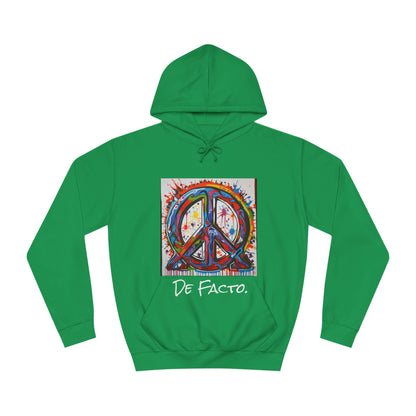 De Facto,  Hand Painted Peace Sign-  Hoodie